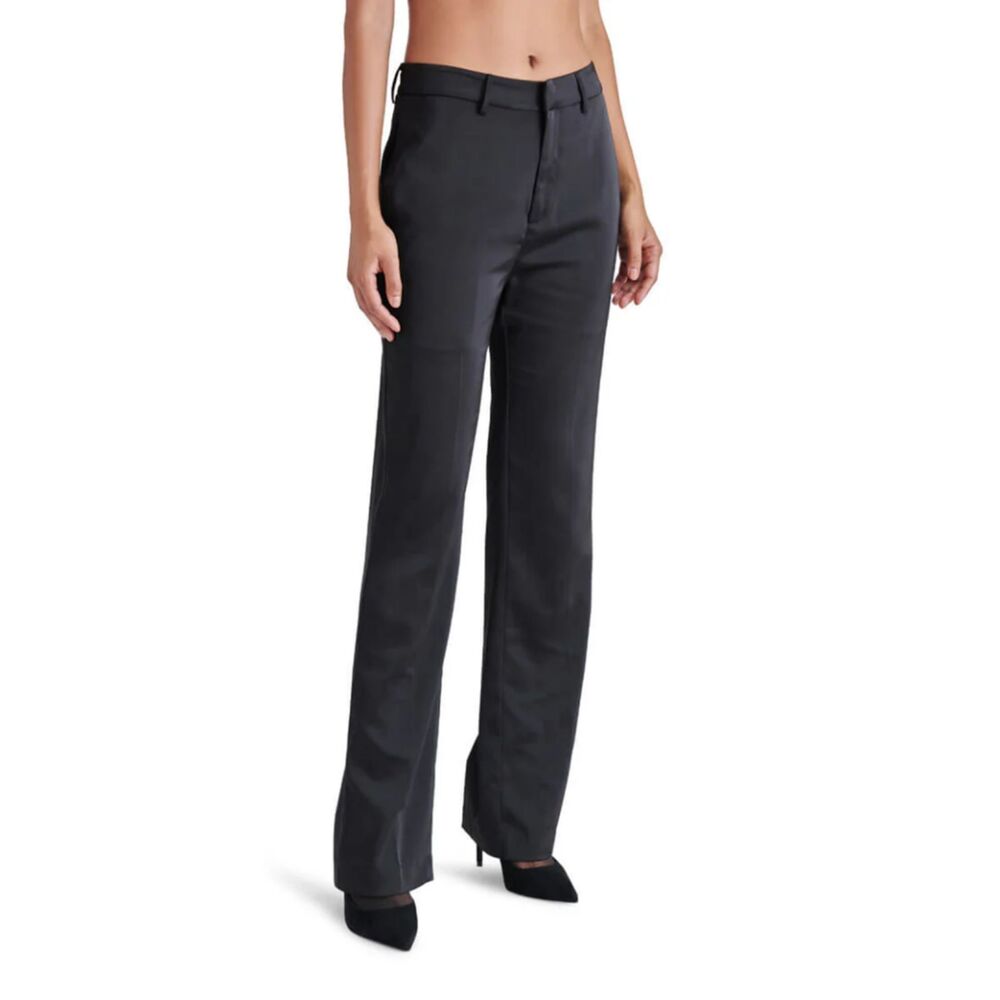 NEW Steve Madden Black Mercer Satin Straight Leg Dress Pants, Size S